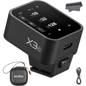 GODOX X3 X3C X3-C Flash Trigger for Canon Cameras, 2.4G TTL Wireless OLED Touchscreen Transmitter, Built-in Lithium Battery Quick Charge (X2T-C Xpro-C XProII-C Upgrade)