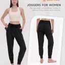 GAYHAY Joggers for Women with Pockets - Womens Sweatpants Lightweight Yoga Lounge Pants for Athletic Workout Gym Running (Black, L)
