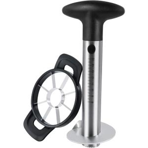 Newness Pineapple Corer and Slicer Tool, Robust Pineapple Core Remover with Upgraded Cutter & Reinforced Thicker Blade, Stainless Steel Kitchen Fruit Gadget for Diced Pineapple Rings (Black)