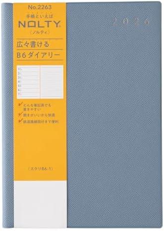 NOLTY Ecri B6-1 Weekly Planner 2026, January Start, Japanese Edition, Blue, 2026-2263