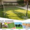 Combination Soccer Goal Portable Soccer Goals for Backyard Steel Frame Football Goal with All Weather Net for Kids Youth
