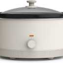 bella 6.0 Qt Manual Slow Cooker, Ceramic Nonstick Coating, 3 Temperature Settings, Dishwasher Safe Stoneware Pot and Tempered Glass Lid, Cool Touch Handles & Tangle Free Cord Wrap, Oatmilk