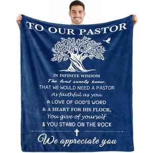 Givetoyou Boss Gifts (Pastor Blanket-Blue, 60"x50")