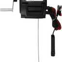 12V Electric Winch 6000lbs Rolling Force with Hand Crank for Boats Trailers Trucks Rated Pull Force 2000lbs