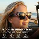 Myiaur Polarized Fit Over Glasses Sunglasses for Women, Trendy Wear Over Glasses UV400 Protection for Driving Outdoor