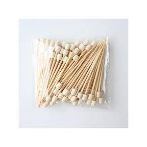 Natural Wood Beaded Bamboo Picks 12cm | 100pcs Appetizer