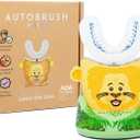 autobrush Kids Electric Toothbrush â€“ Only ADA Accepted U-Shaped Toothbrush, Clinically Proven Up to 5.1X Better Cleaning, 30 Seconds, Full-Mouth 360 Coverage, LED Lights, Music, Ages 6-8, Lion