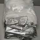 EYCOMTOM Fire Resistant Suit, Anti Thermal Radiation 1000-1200 ℃ Fireproof Coveralls Heat Resistant Aluminized Uniform (Silver, XXXL)