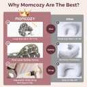 Momcozy Original Nursing Pillow for Breastfeeding-Innovative Safety Guard - Wider Feeding Pillows for More Support for Mom & Baby- Easier Nursing & Hand Free- Fit for All, Removable Cotton Cover, Grey