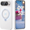 CASEKOO Patented 360 Spin Magnetic Ring Stand Case for 10 Pro XL [Fit for Pixelsnap & MagSafe] [16FT Military-Grade Protection] Matte Rugged Slim 10 Pro XL Case 6.8'', White