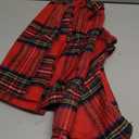 Fisoew Womens Plaid Christmas Mini Dress Fall Sleeveless Crew Neck Xmas Party Overall Dresses Red