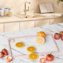 12"x8" Small Tempered Glass Cutting Board,Non-Slip Dishwasher Safe Heat & Shatter Resistant Cutting Board for Kitchen Countertop Meal Prep (Pink-Small)