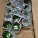 30 Pcs Assorted Ribbed Green Votive Candle Holders, Tea Light Candle Holders Glass for Table Centerpiece, Green Candle Holders for Wedding, Bridal Shower and Tea Party Decorations