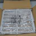 ShopLaLa Garden Fence Animal Barrier (20 Panels) 12in(L) x 24in(H) Rustproof Decorative Swan Up Down Metal Wire Fencing Flower Bed Edging for Landscape Patio Yard Decor White Small Fences for Dogs