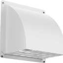 4 Inch Dryer Vent Cover Outside, HG Power Metal Exterior Vent Cover with Removable Screen & Cushioned Non-Return Flap, Air Wall Vent for House, Range Hood, AC, Opening Diameter: 3.81" White