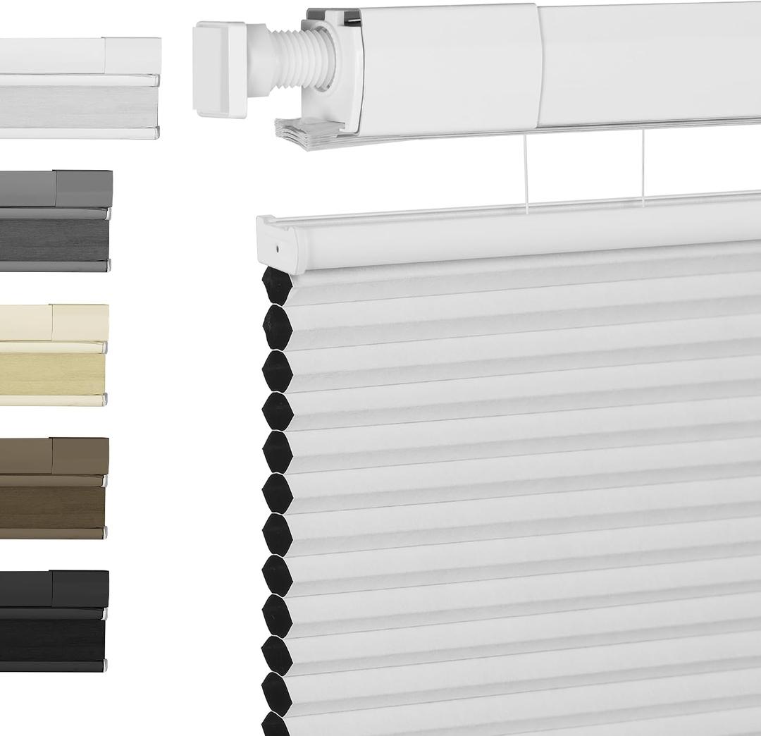 Top Down Bottom Up Blackout Cellular Shades35"W x36"H,White