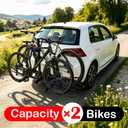 Bike Rack Hitch Carrier for Car, Foldable 2-Bike Rack, 200 lbs Capacity Fits Fat Tire & Standard Bikes, for SUV Truck RV