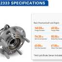 PAROD Pair 512333 Rear Wheel Bearing & Hub Assembly Compatible with 2007-2017 Jeep Compass, 2007-2017 Patriot, 2007-2008 Dodge Caliber 4WD/AWD