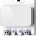 USB C Wall Charger, Super Thin Flat USB Wall Plug with 4 Ports, Fast Charging USB Plug Adapter with PD20W for Home and Travel (White)