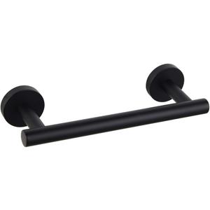 GERZWY 9-Inch Small Kitchen Towel Bar SUS 304 Stainless Steel Cabinet Hand Towel Bar Wall Mounted Bathroom Organizer Matte Black AG1101C23-BK