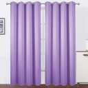 LEMOMO Lilac Blackout Curtains 52 x 84 inch/Lavender Curtains Set of 2 Panels/Thermal Insulated Room Darkening Bedroom Curtains, Lavender