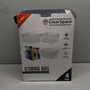 ClearSpace Clear Plastic Storage Bins  Pantry Organizers & Storage Containers, Cabinet Organizer - Home Organization Must Haves for Kitchen, Laundry Room, Office, Closet, Garage & Freezer (4 Pack)