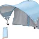 XL Universal Chair Canopy Umbrella, UPF 50+ Foldable Sun Shade Attachment with Adjustable Clamp, Fits Most Brands’ Beach, Camping, Lawn, Tanning, Zero Gravity, Lounge & Fishing Chairs