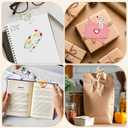 20 Pack Acrylic Sublimation Blanks Paper Clips Jumbo Set 4x2 Inch Sublimation Bookmarks and 3.2x3 Inch Heart Clear Paperclips for School Classroom Office Home DIY Supplies