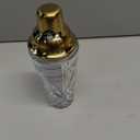 15oz Crystal Cocktail Shaker with Gold Lid - Premium Lead-Free Glass Shaker with #304 Steel Strainer - Elegant Barware for Home Bartenders - Perfect for Old Fashioned, Martini,Classic Cocktails