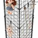 3-Sided Gridwall Stand with Wheels 24"x68" Wire Grid for Vendor Events