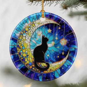 Black Cat Ornaments, Christmas Ornaments: Christmas Tree Decorations, Holiday Decor, Stocking Stuffers, Gift Ideas, Xmas Gift, Pet Lover Gifts & Gifts for Cat Lover