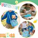Bento Lunch Box with 10oz Soup Thermo for Kids Insulated Lunch Bag & Foldable Silicone Cup Food Leak Proof Food Container with 5 Compartment for Kid to Shool Travel