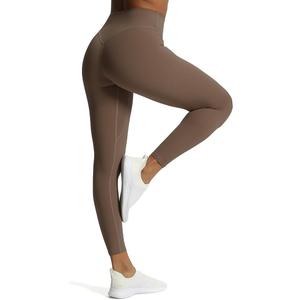 Aoxjox High Waisted Workout Leggings for Women Tummy Control Buttery Soft Yoga Metamorph Deep V Pants 26", Medium
