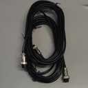 2 Pcs 15 ft Floor Scale Cable 4 Pin Scales Cable with Connectors for Floor Scale Indicator Industrial Accessories, Black