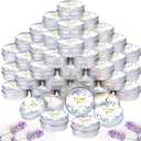 MTLEE 50 Pcs Wedding Candles Gift Favors for Guests 1 Oz Lavender Scented Soy Wax Aromatherapy Candle Favors for Bridal Shower Rustic Wedding Party Guests(Blue Floral)
