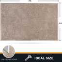PURRUGS Easy Care Area Rug 4.5ft x 7ft, Non-Slip Washable Entryway Rug, Dog Door Mat, Stain Resistant Accent Rug for Hallway, Living Room, Bedroom and Mudroom, Taupe