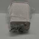 Mind Reader 60L Slim Laundry Hamper, Clothes Basket, Lid, Linen Design, Plastic, Ivory