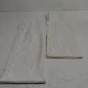 Nanspring Cream Cafe Curtains 54 Inch Length Set 2 Panel Back Tab Pocket Semi Sheer Short Linen Cream Curtain Tiers for Small Bathroom Window Basement 38x54 (Natural)