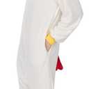 Unisex Adult Animal Onesie Pajamas Slim Fit Halloween Costume One Piece Sleepwear Homewear Cosplay Suit (Large, White Chicken)