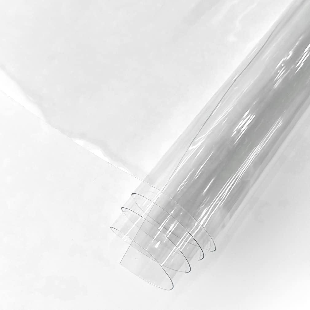 HYANG Transparent PVC Super Clear Holographic Vinyl Sheets 1 Roll 11.8''x47'' (30cmx120cm) for DIY Bows Earrings Bags DIY Crafts Making (HY-101)