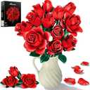 Flower Bouquet Building Set, 12 Kinds Flowers Botanical Collection Decor | Flowers Botanical Collection and Decorative Home for Mother's Day, Birthdays, Gifts Ideal for 6+ Women Girls Adults, No Vase