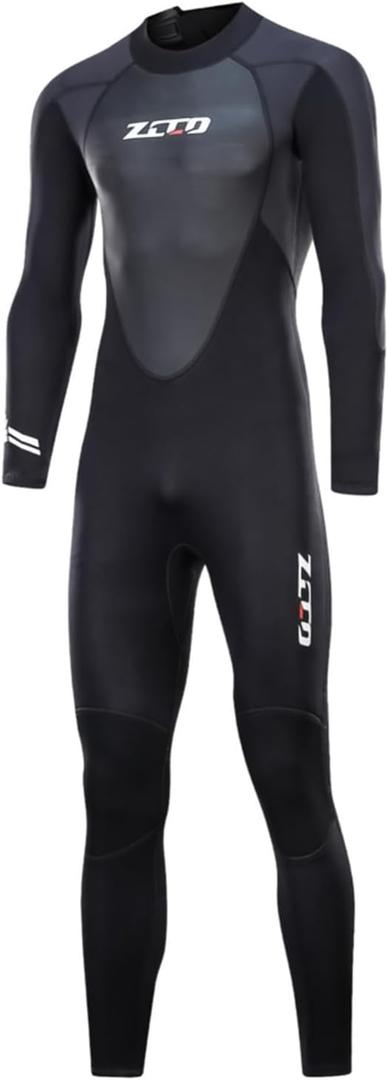 ZCCO Wetsuit for Men & Women, 3/2mm Neoprene Full Body Wet Suit for Diving, Surfing, Snorkeling, Kayaking & Cold Water Sports Large