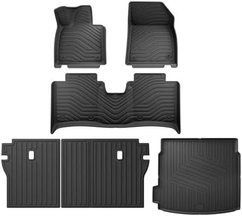 LUCKEASY Compatible with ZEEKR 001 Floor Mats Cargo Liner Trunk Mat TPE WP Foot Pad Left Hand Drive Interior Accessories(ZEEKR 001 LHD 6PCS)