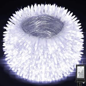 1500 LED Chrstmas String Lights, 492FT Super Long Christmas Lights with 8 Modes, Christmas Tree Lights with Timer Memory for Indoor Outdoor Tree Fence Garden Xmas Wedding Party Decor Cool White
