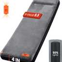 Self Inflating Sleeping Pad with Electric Pump, 4" Ultra-Thick Foam Sleeping Mats for Camping with Built-in Pillow, 9.5 R-Value 4 Season Camping Mattress Pad for Cot Truck Car Home