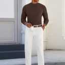 Runcati Mens Mock Turtleneck Sweater Slim Fit Casual Ribbed Knitted Pullover Fall Winter Basic Warm Sweaters