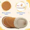 LeIsfIt Toddler Slippers Boys Girls Moccasin Slippers Kids Warm Slip-On House Shoes with Non-Slip Sole for Indoor & Outdoor (7-7.5 Toddler, Brown)