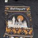 Harry Potter Hufflepuff Ugly Christmas Sweater Pattern T-Shirt M, Black