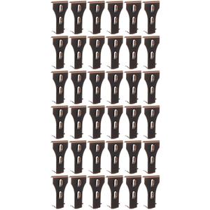 36 PCS Brick Clips - Heavy Duty Metal Wall Hangers for Bricks Wall Hanging, Brass Brick Hook Clip Fits Standard 2-1/2 to 2-3/4 Inch, No Drill Siding Clips for Indoor & Outdoor Decor