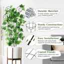 ZOUTOG Trellis for Climbing Plants Indoor 4 Pack 30 Inch,Rustproof Metal Garden Trellis for Potted Plants,Sturdy Houseplant Support Indoor Outdoor for Ivy Pothos Monstera Hoya Flower Vine (Black Moon)